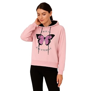 Raves Womens Stylish Printed Hoodie Trendy