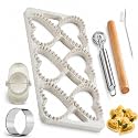 Ravioli Maker Press, Heart Ravioli Stamp Maker Cutter, Makes 6 Ravioli