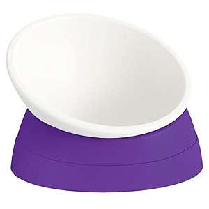 ravitat elevated cat food bowl - adjustable anti-slip amp anti-noise protects pet39s spine 17 oz