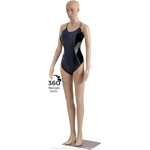 female straight full body plastic display dummy mannequin with hair wick eco skin colour 58 feet
