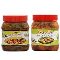 Ravso Advait Home Made Farm Fresh Indian achar Combo Pack of Two amla Pickle 800 gmAam Achar 800 gm (1.6 kg)