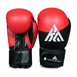 raw element boxing gloves mma muay thai thumb support wrist wrap  grip bar unisex- 6oz boxing gloves
