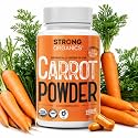 Raw Organic Carrot Juice Powder Capsules, Beta Carotene, Vitamin A, 120ct