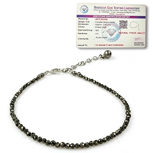 Raw Pyrite Money Magnet Dhanyog Garnet Black