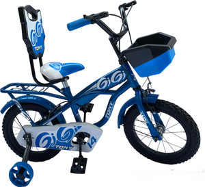 raw tony cycle for kids for 3 years to 5 years 14 t inch road cycle single speed blue rigid