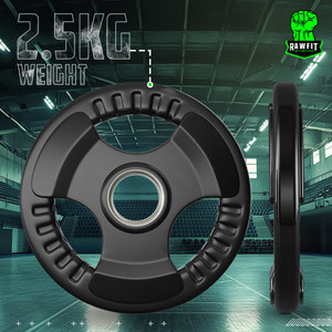 RAWFIT Finger Weight Plates -2.5Kgx2 Rubber Coated