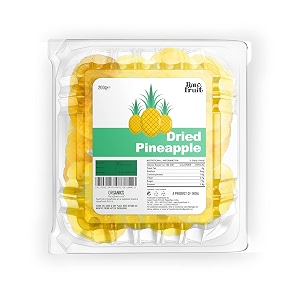rawfruit premium dried pineapple 400g by hyperfoods