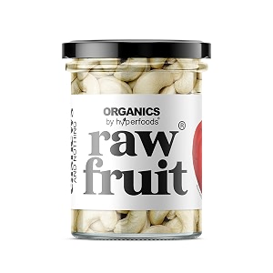rawfruit premium whole cashew kaju w400 100gm pet jar by hyperfoods