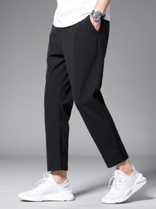 Rawlane Regular Fit Men Black Trousers