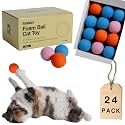 Rawry Foam Ball Cat Toy for Indoor Cats & Kittens, 24 Pack, Three Colors