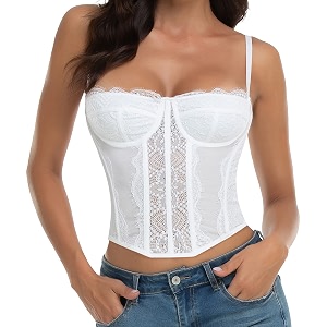 Raxnode Lace Bustier Corset Tops for Women