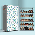 RAXON WORLD 5 Tier Foldable Shoe Rack – Space Saver, Universal for Entry, Bedroom & Balcony Metal Shoe Stand (Peacock Feather Modern Printed(A5), 5 Shelves, DIY(Do-It-Yourself))