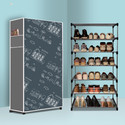 RAXON WORLD Metal Shoe Stand (House cartoon Modern Print(A6), 6 Shelves, DIY(Do-It-Yourself))