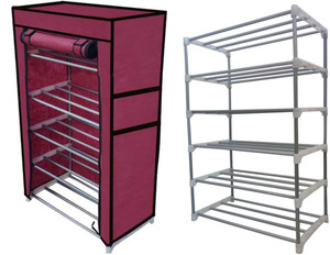 raxon world modern multi purpose collapsible metal shoe stand