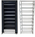 RAXON WORLD Multipurpose Metal Book/Shoe/Cloth Foldable Rack With Cover For Anywhere Use Metal Shoe Stand