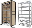 RAXON WORLD Multipurpose Metal Book/Shoe/Cloth Foldable Rack With Cover For Anywhere Use Metal Shoe Stand