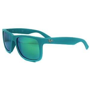 ray-ban mirrored square sunglasses for men 0rb4165  53 mm green
