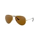 Ray-Ban Aviator RB3025 Sunglasses -(001/33) Gold/Crystal Brown-55mm