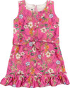 rayie collection Girls Midi/Knee Length Casual Dress (Pink, Sleeveless)