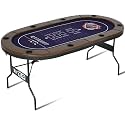 RAYKEEP 8 Player Poker Table Foldable, 71" Folding Texas Holdem Table