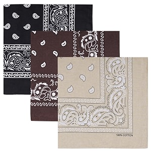 Raylarnia 100 Cotton Large Bandanas for Men