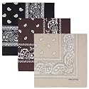 Raylarnia 100 Cotton Large Bandanas for Men