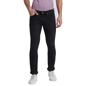 Raymond Mens Cotton Blend Solid Pattern Slim