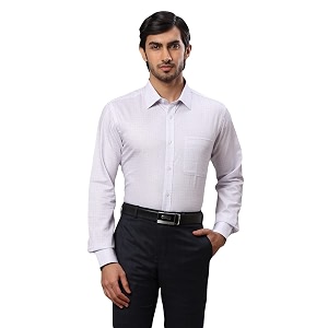 Raymond Mens Cotton Checkered Slim Fit Shirt