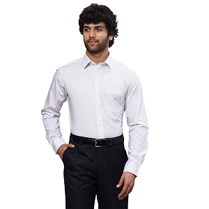 Raymond Mens Cotton Print Slim Fit Shirt