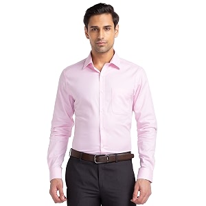 Raymond Mens Pure Cotton Jacquard Pattern Slim