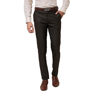Raymond Mens Mid Rise Slim Fit Checks