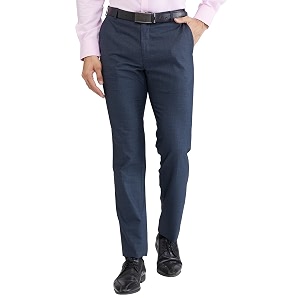 Raymond Mens Mid Rise Slim Fit Checks