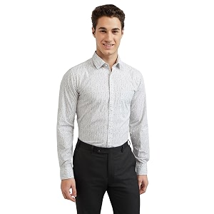 Raymond Mens Pure Cotton Print Pattern Slim