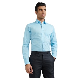 Raymond Mens Pure Cotton Structure Pattern Slim