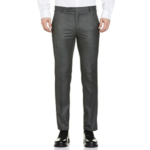 Raymond Mens Regular Fit Mid Rise Pants
