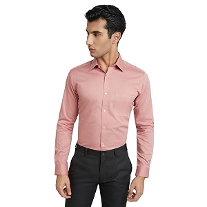 Raymond Mens Slim Fit Solid Pattern Pure