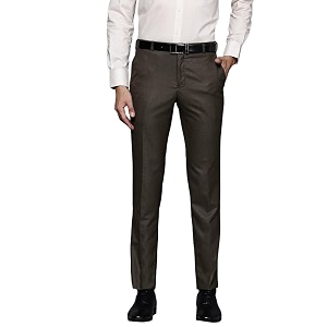 Raymond Men Slim Fit Structure Pattern Polyester
