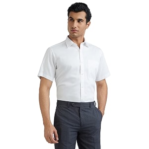 Raymond Mens Slim Fit Solid Pattern Pure