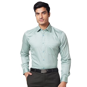 Raymond Mens Slim Fit Self Design Petrol