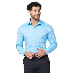 Raymond Mens Slim Fit Solid Pattern Pure