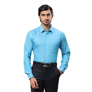 Raymond Mens Solid Slim Fit Shirt