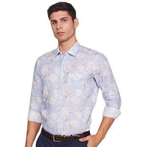 Raymond Mens Striped Regular Fit Shirt