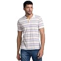 Raymond Men Cotton Striped Regular Fit T-Shirt