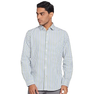 Raymond Mens Striped Slim Fit Shirt