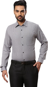 Raymond Men Checkered Formal Black Shirt