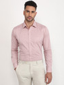 Raymond Men Checkered Formal Pink White Shirt