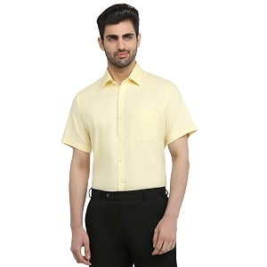 Raymond Men Contemporary Fit Solid Pattern Pure