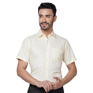 Raymond Men Contemporary Fit Solid Pattern Pure