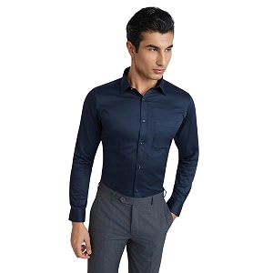 Raymond Men Cotton Slim Fit Solid Pattern