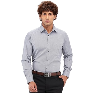 Raymond Men Cotton Slim Fit Structure Pattern